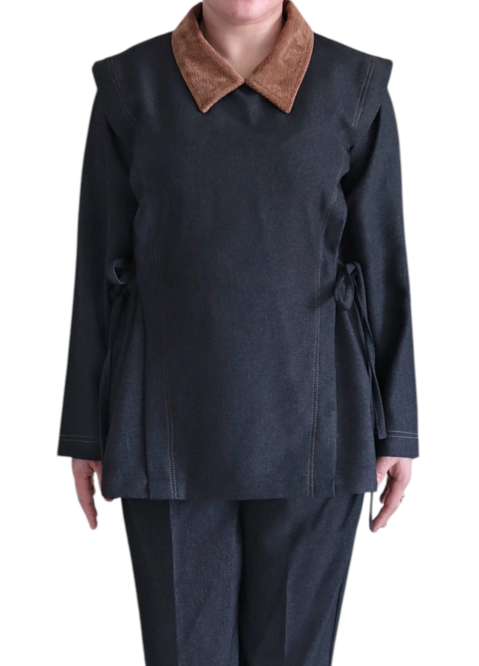 CORDUROY COLLAR - DARK DENIM