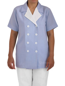 EIGHT BUTTONS (LAVENDER) WHITE PANT