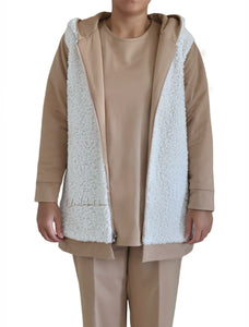 3-PIECE SWEATSUIT SET (BEIGE)