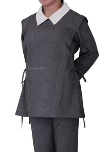 CORDUROY COLLAR - GREY
