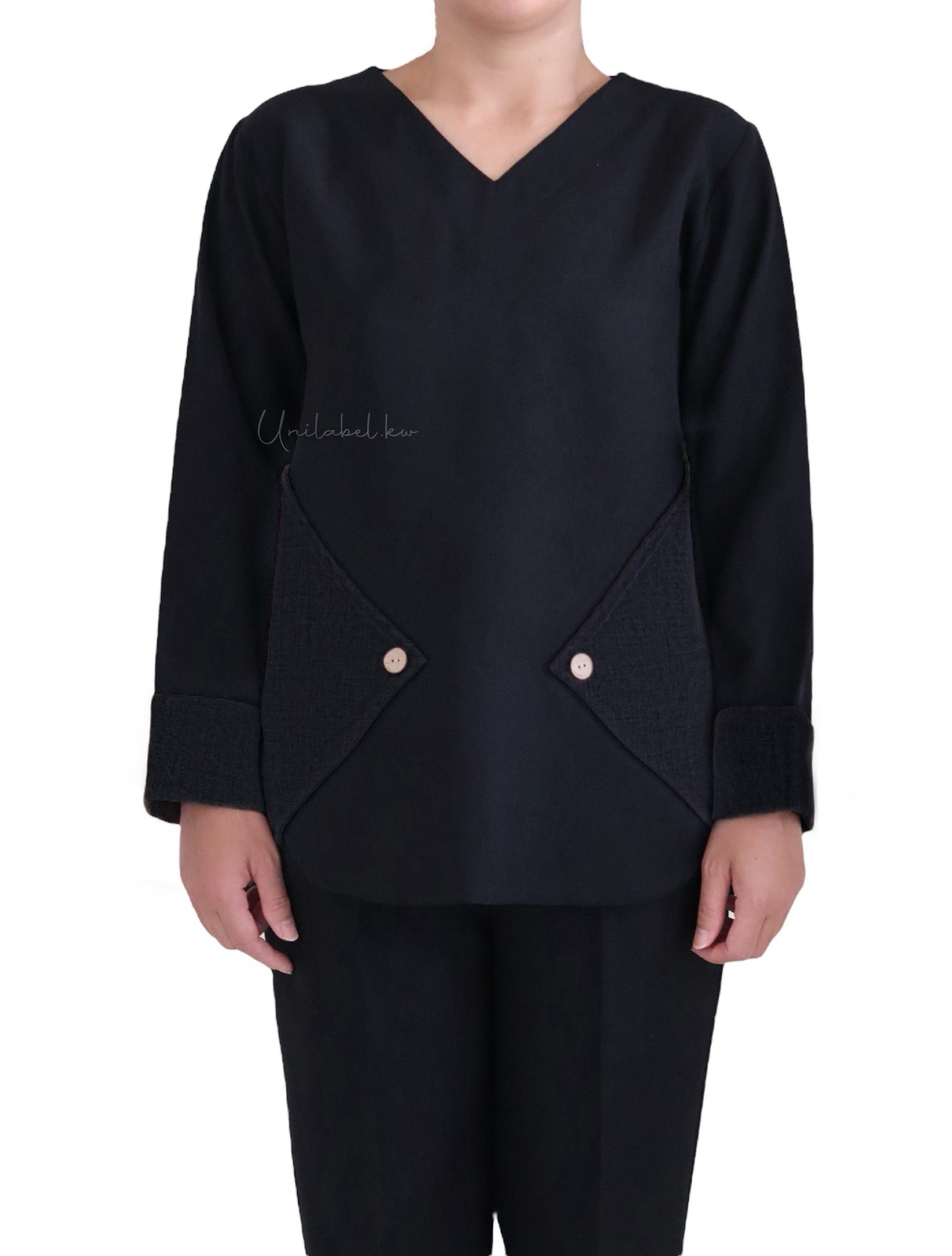 BUTTONED PATCH - BLACK