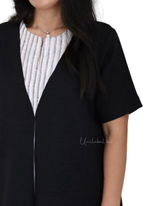 STRIPED PLEATED (BLACK)