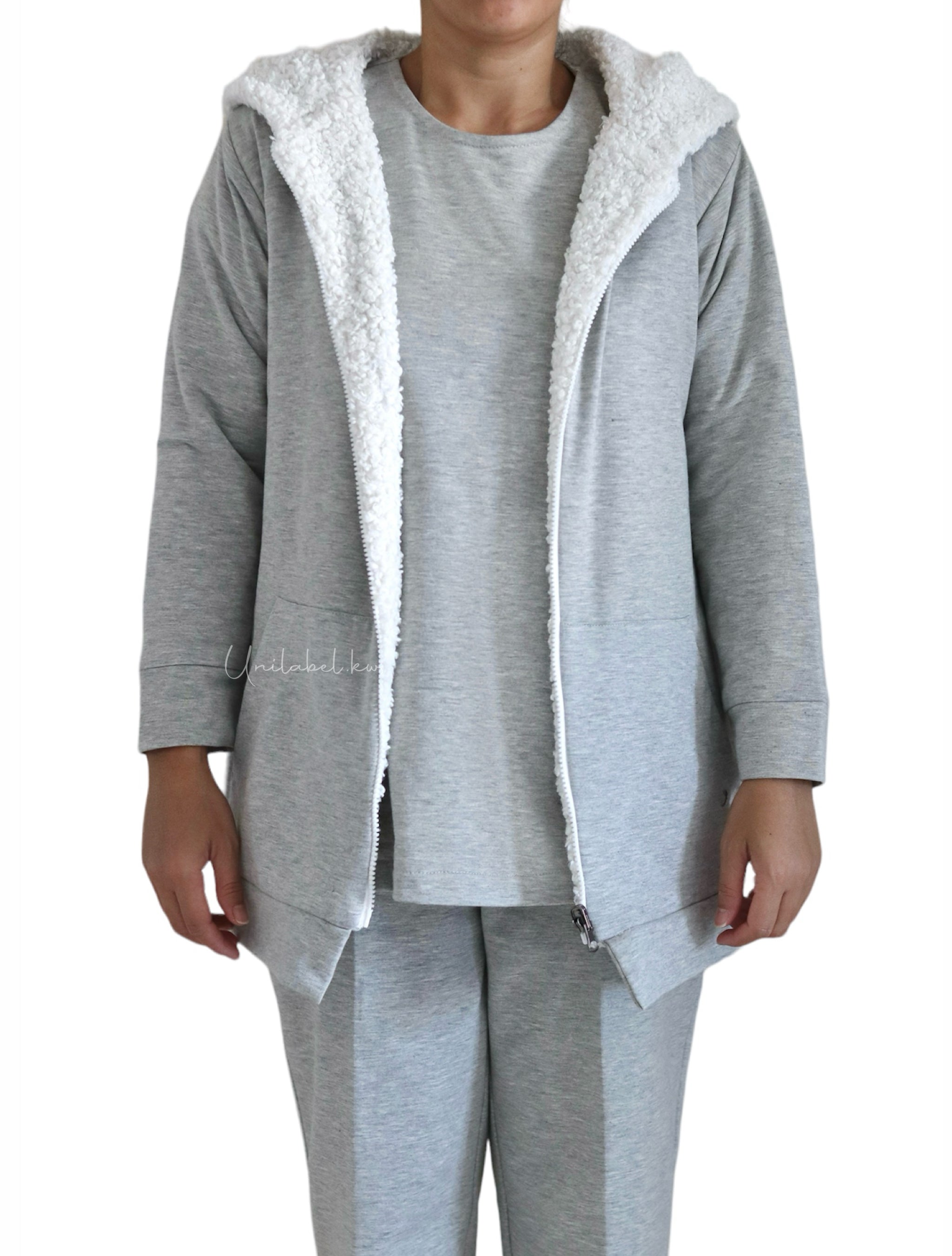 3-PIECE SWEATSUIT SET (GREY)