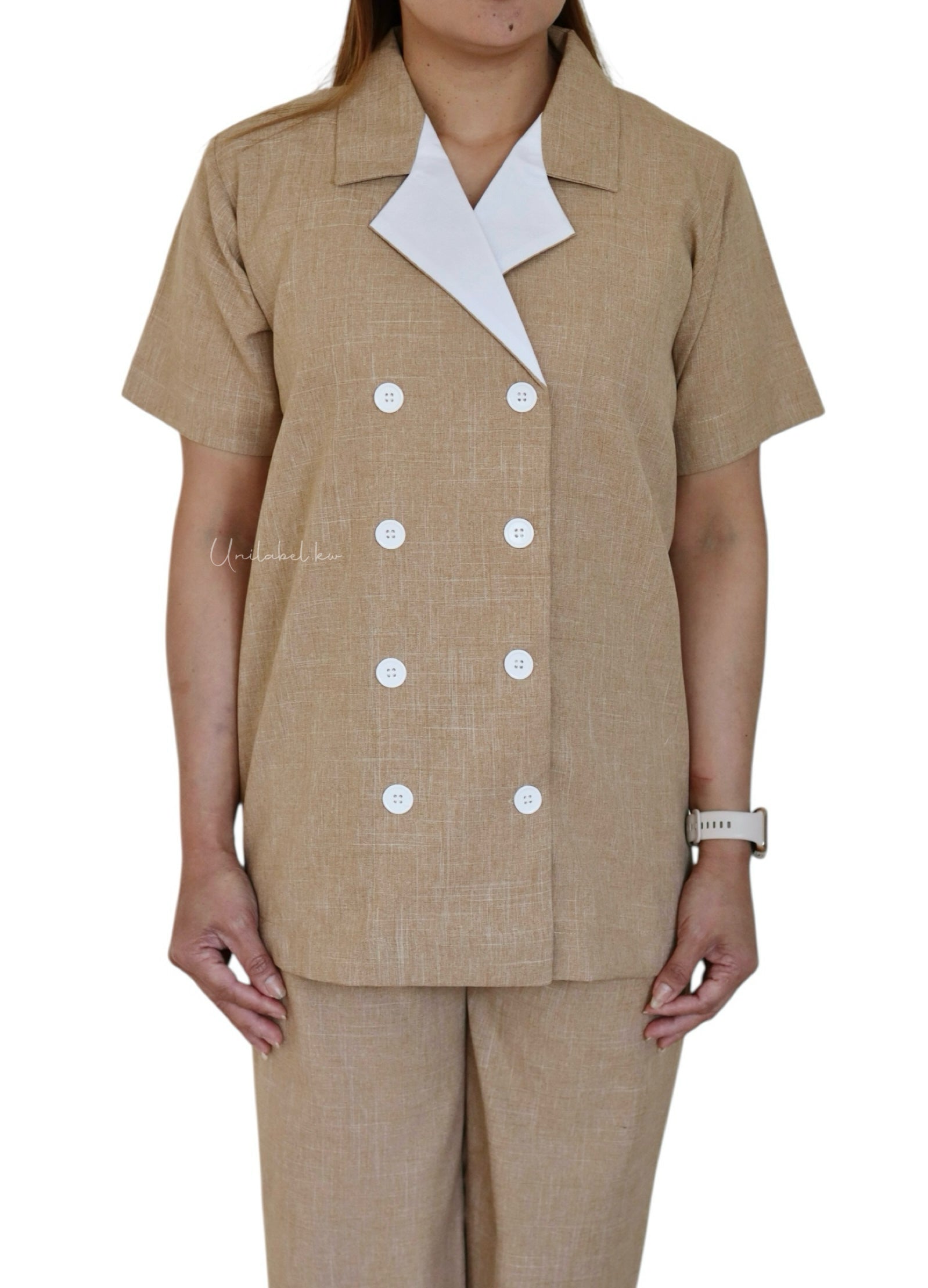EIGHT BUTTONS (BEIGE) BEIGE PANT