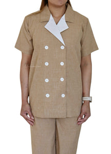 EIGHT BUTTONS (BEIGE) BEIGE PANT