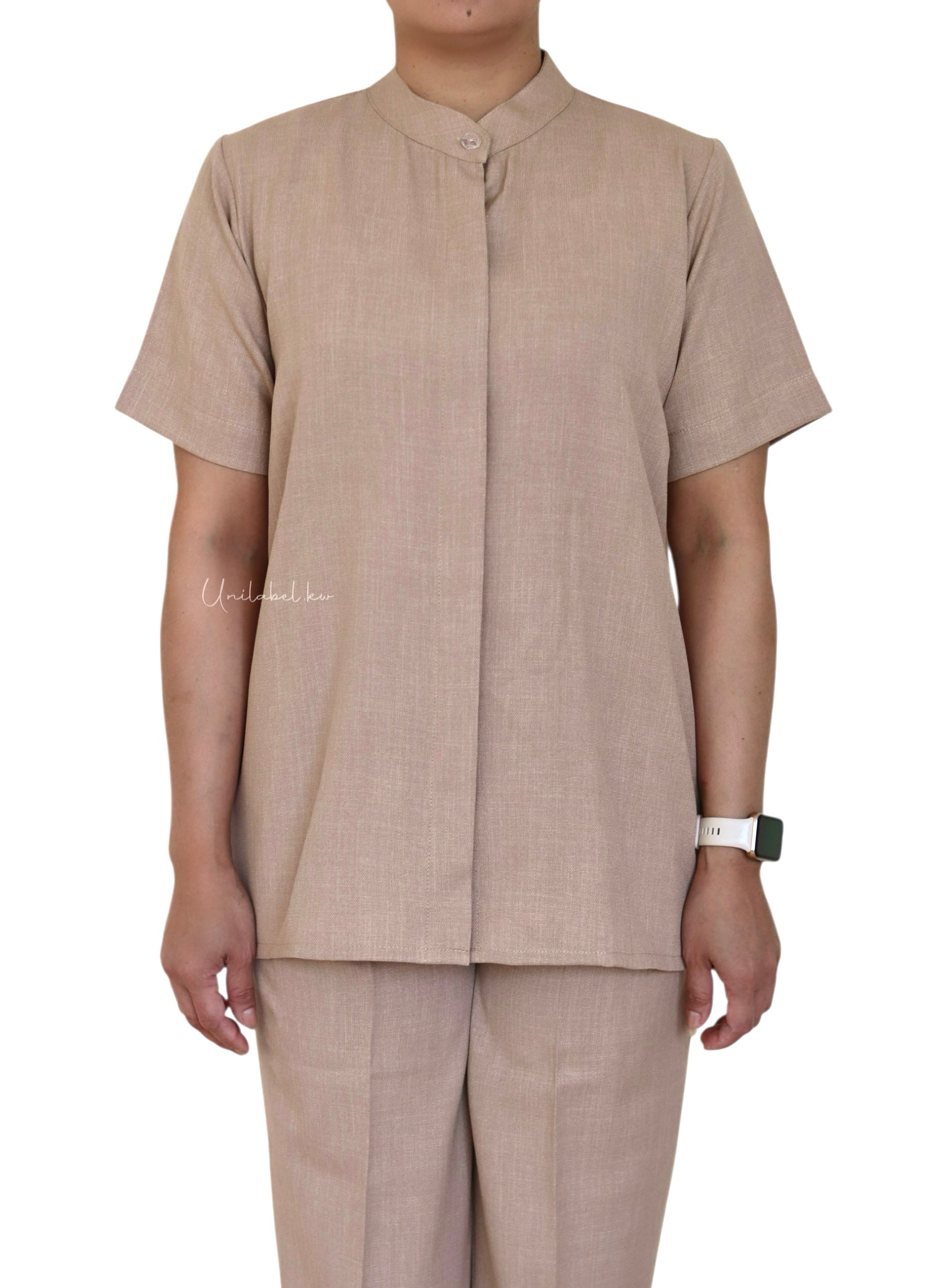 MANDARIN COLLAR - CAMEL