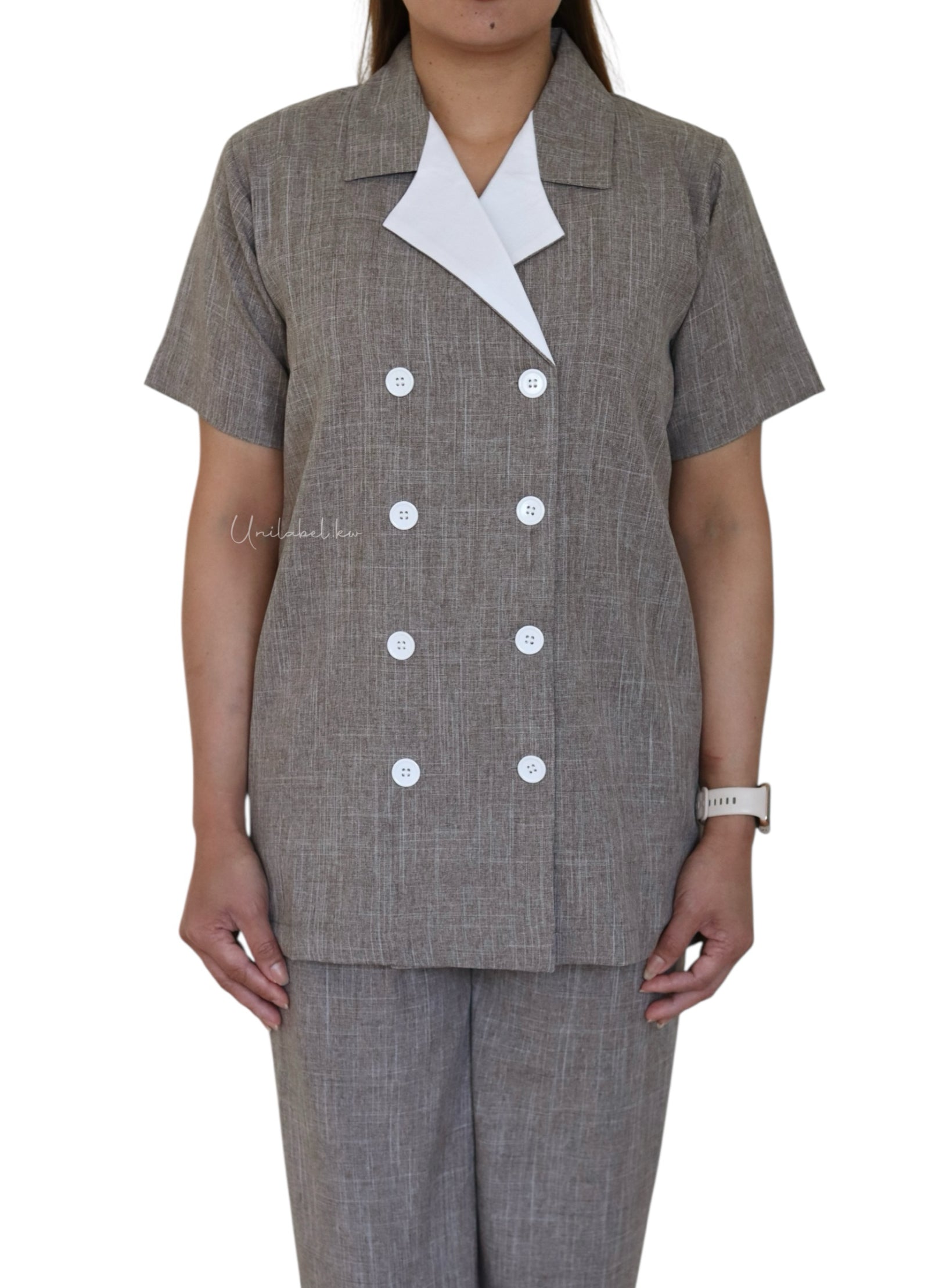 EIGHT BUTTONS (TAUPE) TAUPE PANT