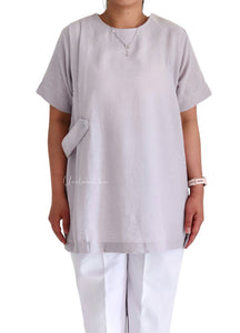 SIDE PLEATED - VIOLET GREY
