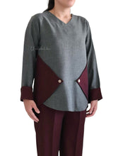 Load image into Gallery viewer, CONTRAST PATCH - OLIVED GREY(MAROON PANT)
