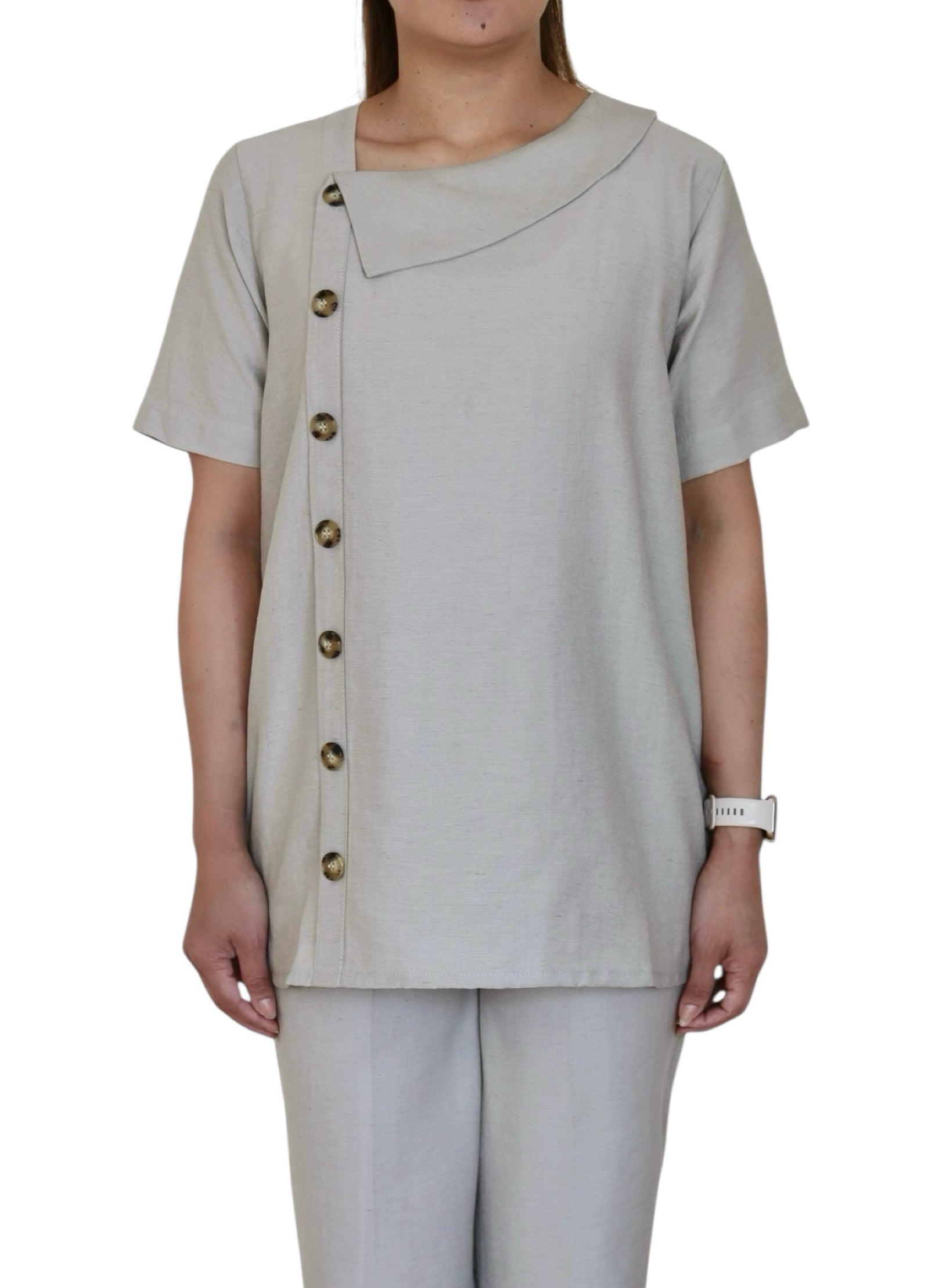 BUTTON-DOWN DETAILED (GREY)