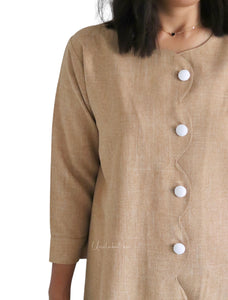 SCALLOPED-EDGE (BEIGE)