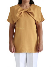 Load image into Gallery viewer, BOW FRONT (MUSTARD/WHITE PANT)
