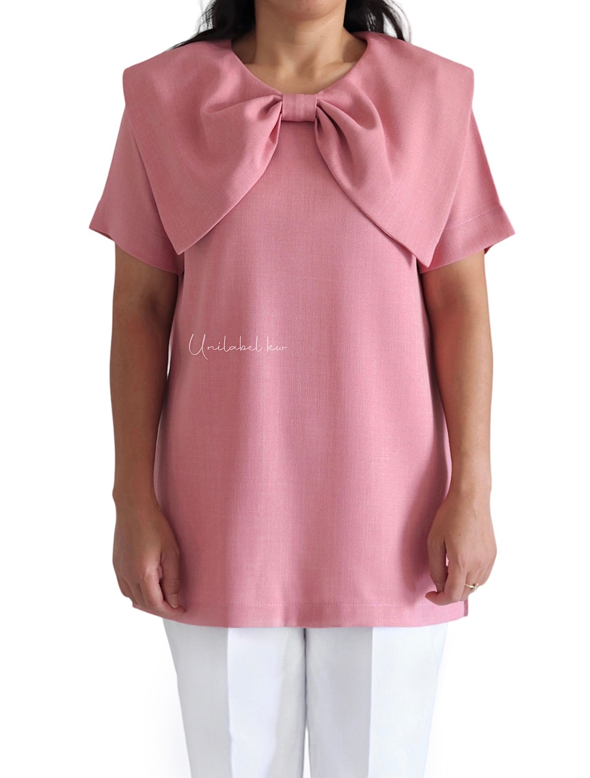 BOW FRONT (PINK/WHITE PANT)