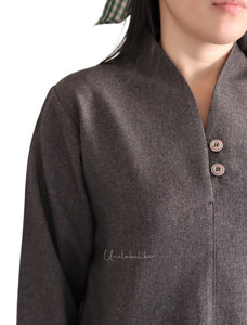 STAND COLLAR - DARK TAUPE