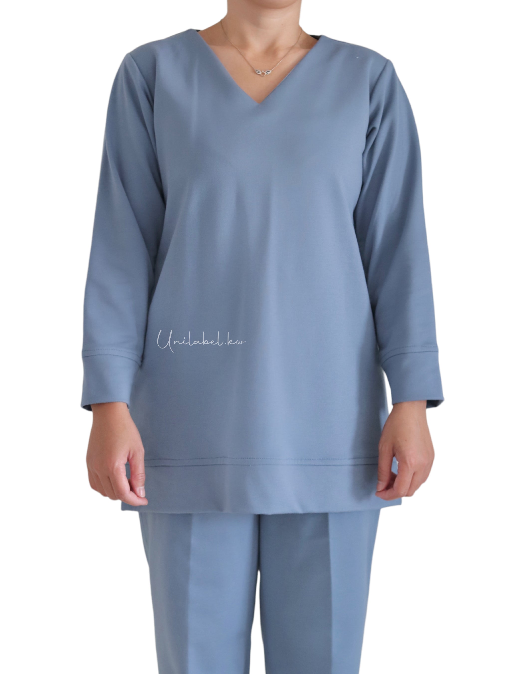 V-NECK SWEATSUIT (BLUE)