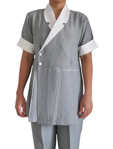 GREY-WHITE COLLAR