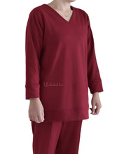 Load image into Gallery viewer, V-NECK SWEATSUIT (MAROON)
