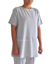 Load image into Gallery viewer, PEPLUM PLEAT - GRAYISH BLUE
