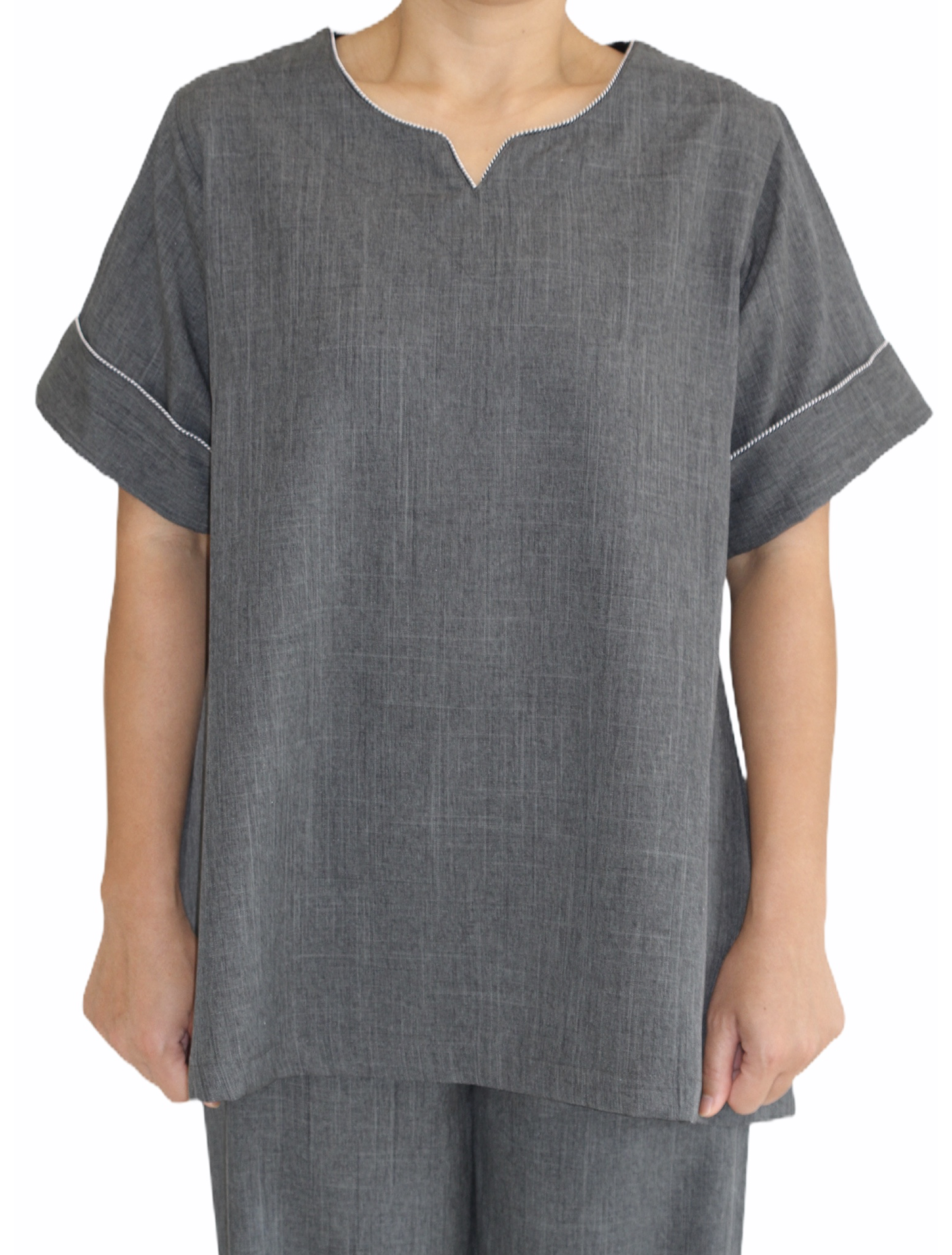 TRIM LINEN BLEND (CHARCOAL)